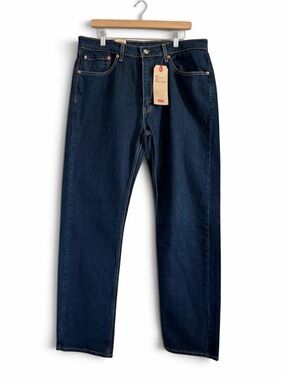 NWT Levi's 505 Straight Dark Indigo Jeans 36 32